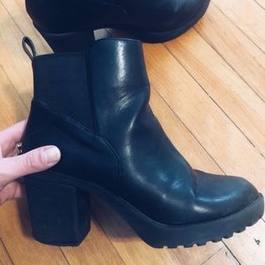 Urban Outfitters Black Leather Boots